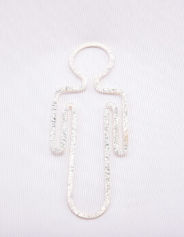 Handmade sterling silver boy's bookmark.