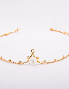 Handmade gold plated sterling silver tiara brides