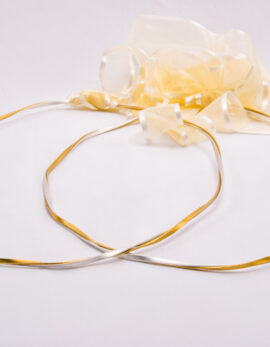 Handmade gold plated and sterling silver wedding crowns.