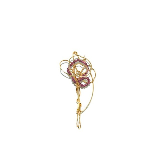 Gold plated sterling silver brooch
