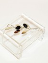 Business card holder with alpaca olive branch in plexiglass