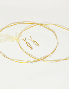 Wedding Orthodox crowns in sterling silver 925 and goldplated made by hand
