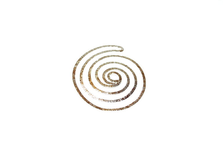 Sterling silver handmade bookmark spiral