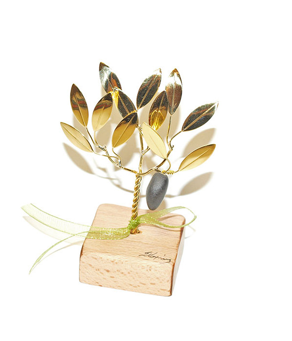 Handmade brass olive tree of life