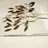 Handmade brass gift business card holder with olivetree in plexiglass