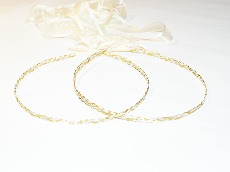 Handmade sterling silver 925 and 18k goldplated orthodox wedding crowns