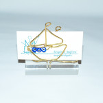 Handmade brass gift business card holder