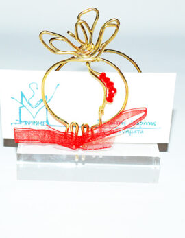Handmade brass gift business card holder